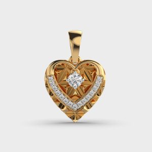 Golden Heart Diamond Pendant