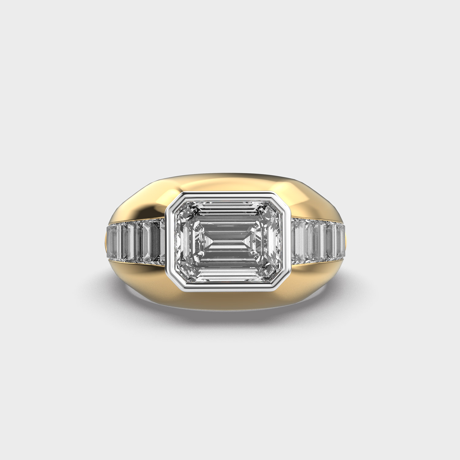 Alpha Radiance Diamond Ring For Men