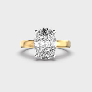 Graceful Oval Diamond Ring