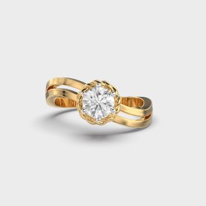 Waving Sparkle Diamond Ring
