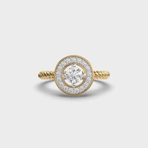 Sparkling Contour Diamond Ring