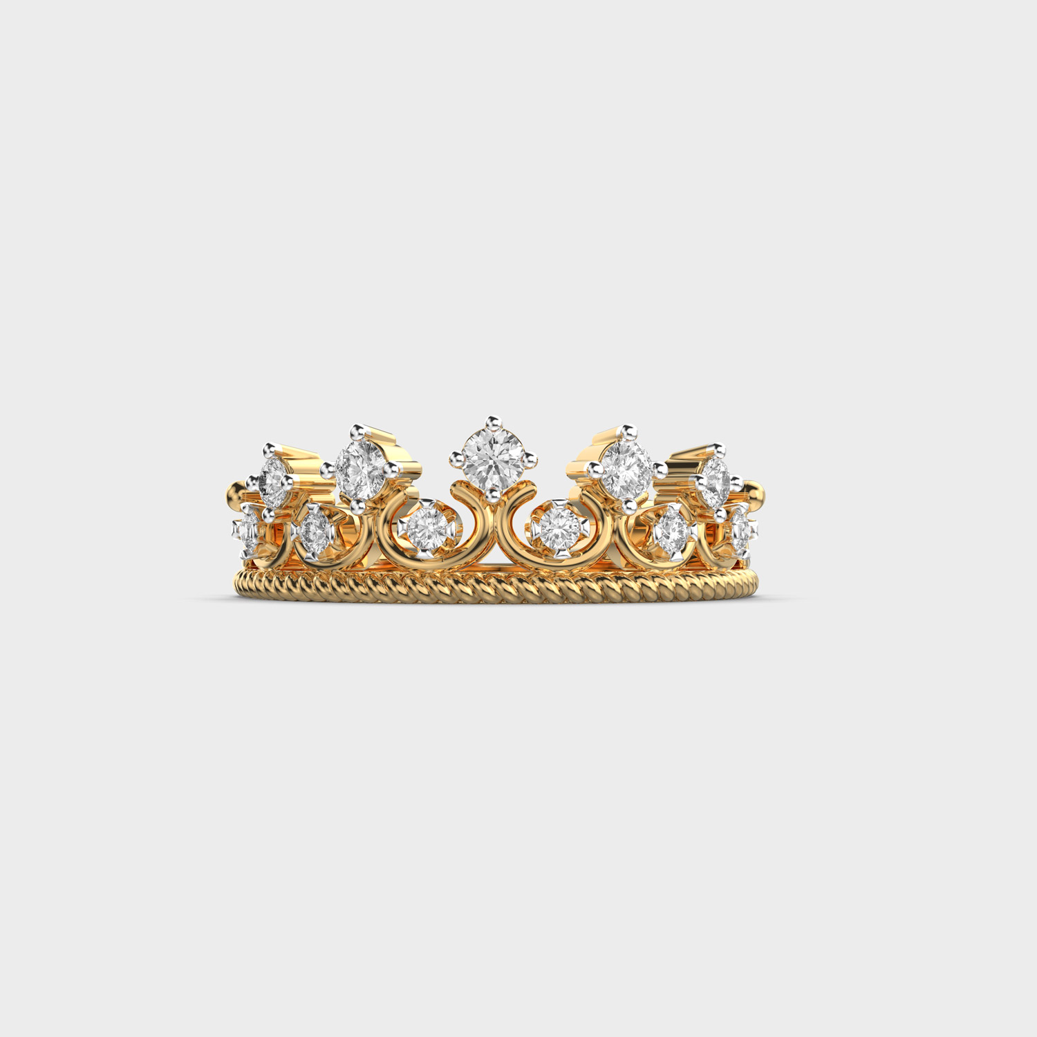 Sweet Princess Crown Diamond Ring