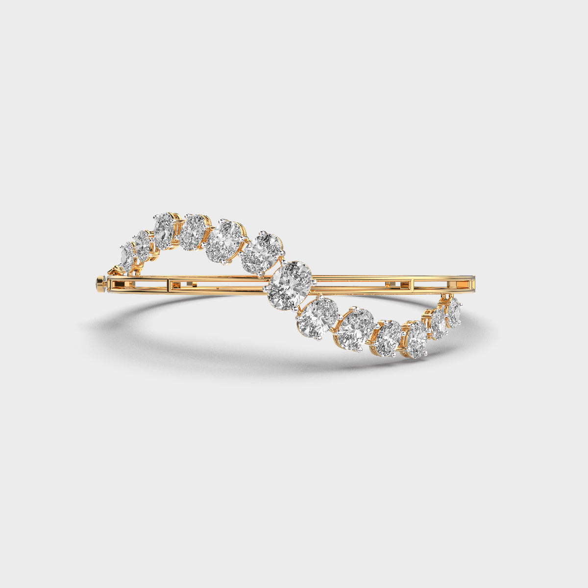 Pretty Twist Leaf Diamond Bracelet