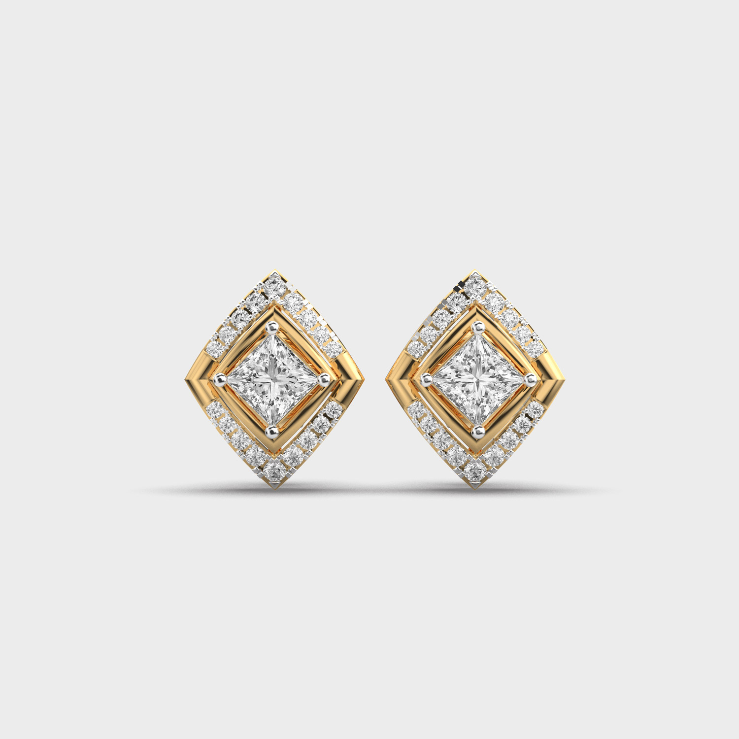 Sparkling Porsepina Mixed Diamond Studs