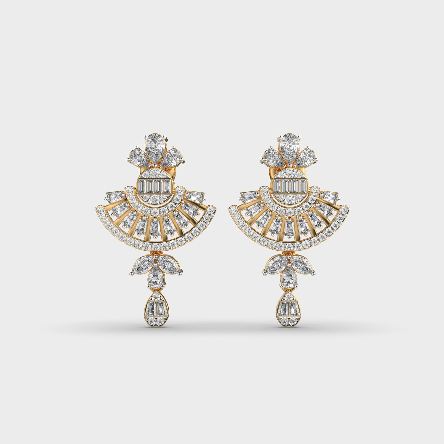 Starlight Deco Arch Diamond Earrings