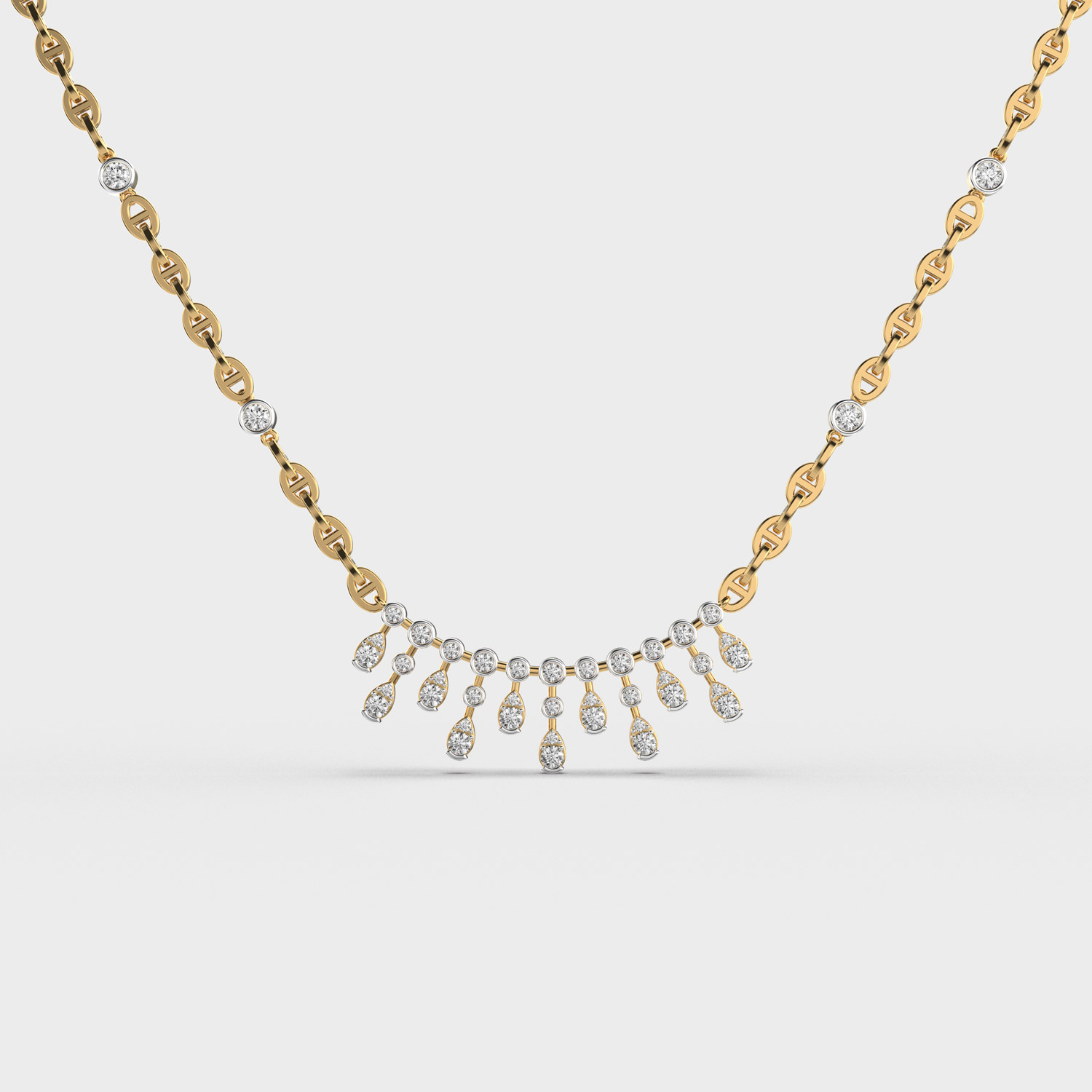 Graceful Fantasy Diamond Necklace