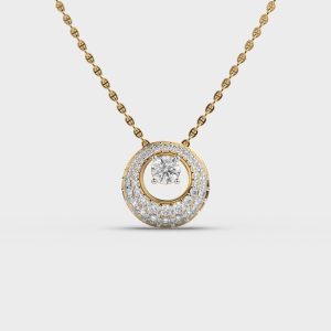 Gleamy Orbit Diamond Pendant