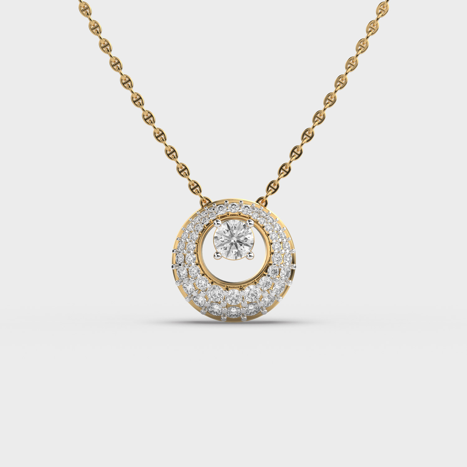 Luna Loop Round Diamond Pendant (Without Chain)