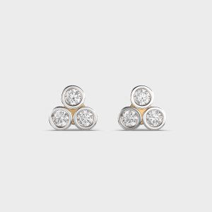 Simple Triad Diamond Studs