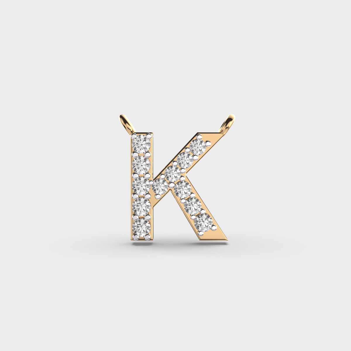 Kudos 'K' Diamond Pendant (Without Chain)