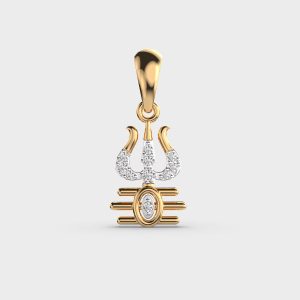 Mahadev's Trishul Diamond Pendant