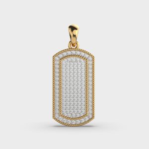 Oval Corner Rectangular Diamond Pendant