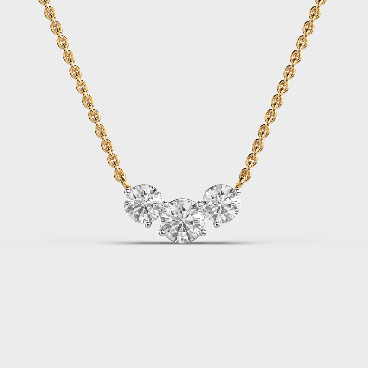 Trio Diamond Pendant (With Chain)