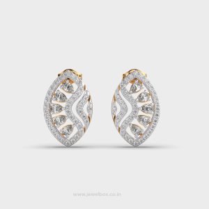 Blush Bloom Leaf Diamond Earrings