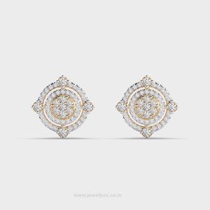 Chariot Wheel Round Diamond Studs