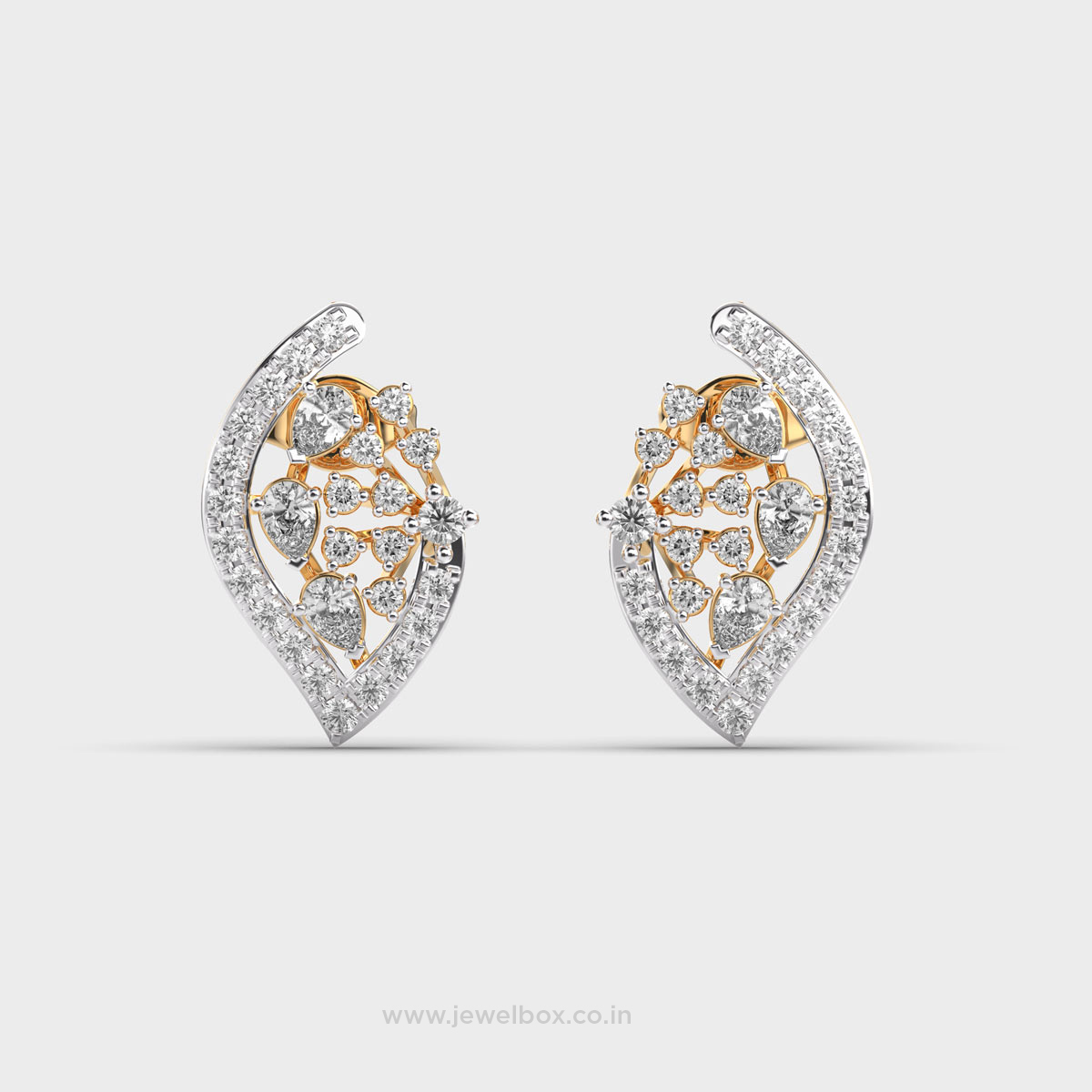 Summer Bloom Diamond Stud Earrings