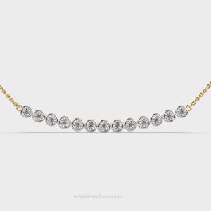 Stellar Stacks Diamond Necklace with Chain