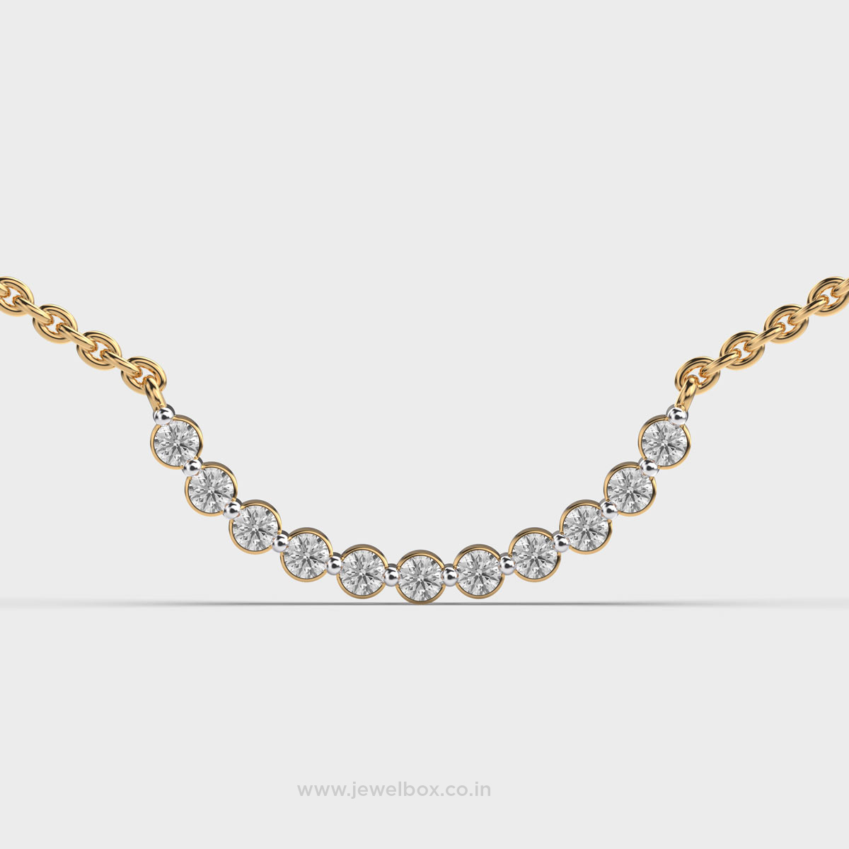 Venus De Milo Round Diamond Necklace with Chain