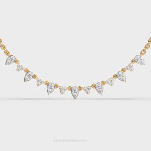 Stacked Grace Pear Diamond Necklace