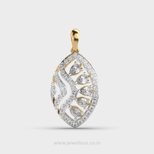 Petal Drop Diamond Pendant without Chain