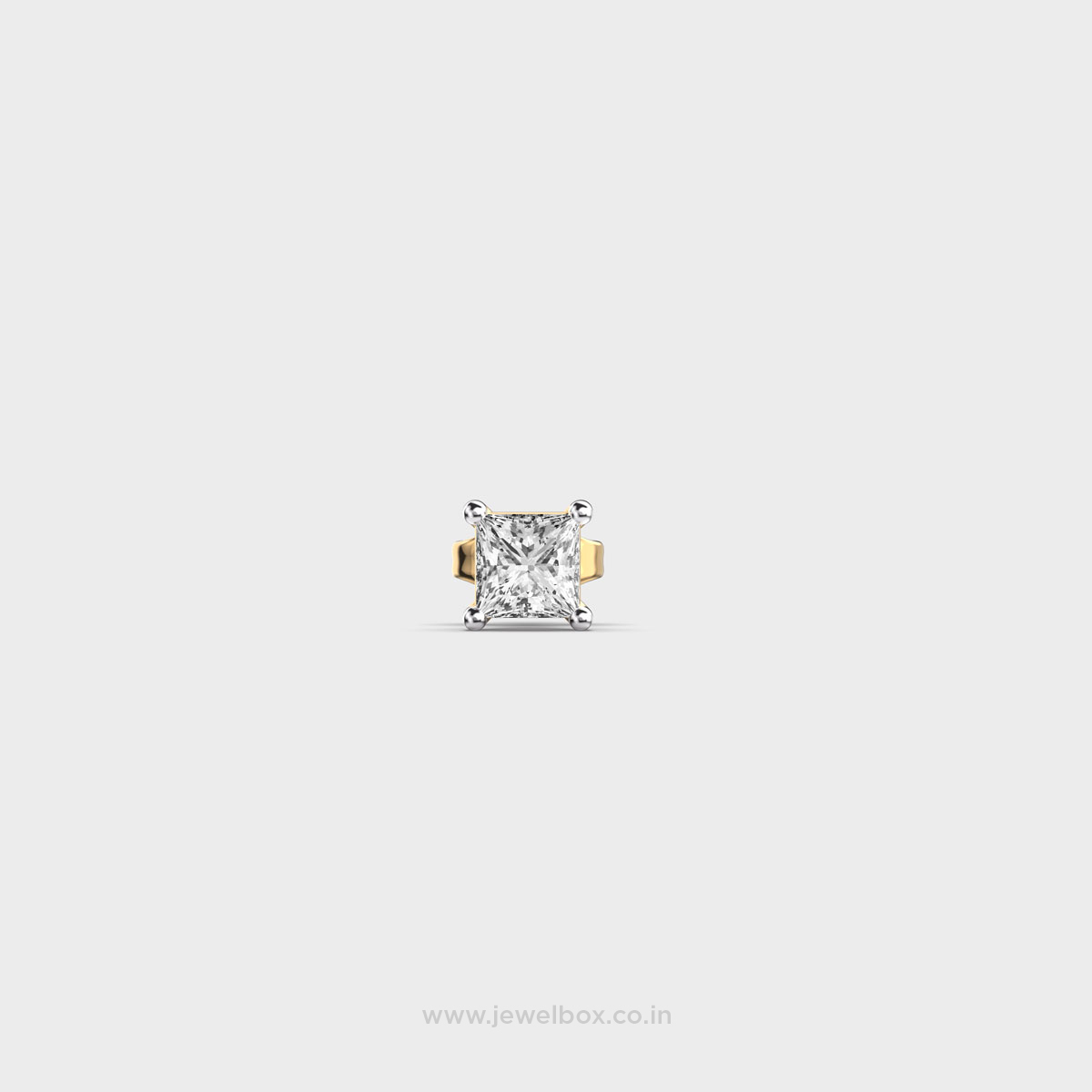 Pollux Orbit Princess Cut Diamond Stud For Men