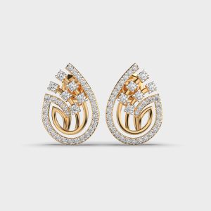Elegant Peacock Diamond Earrings