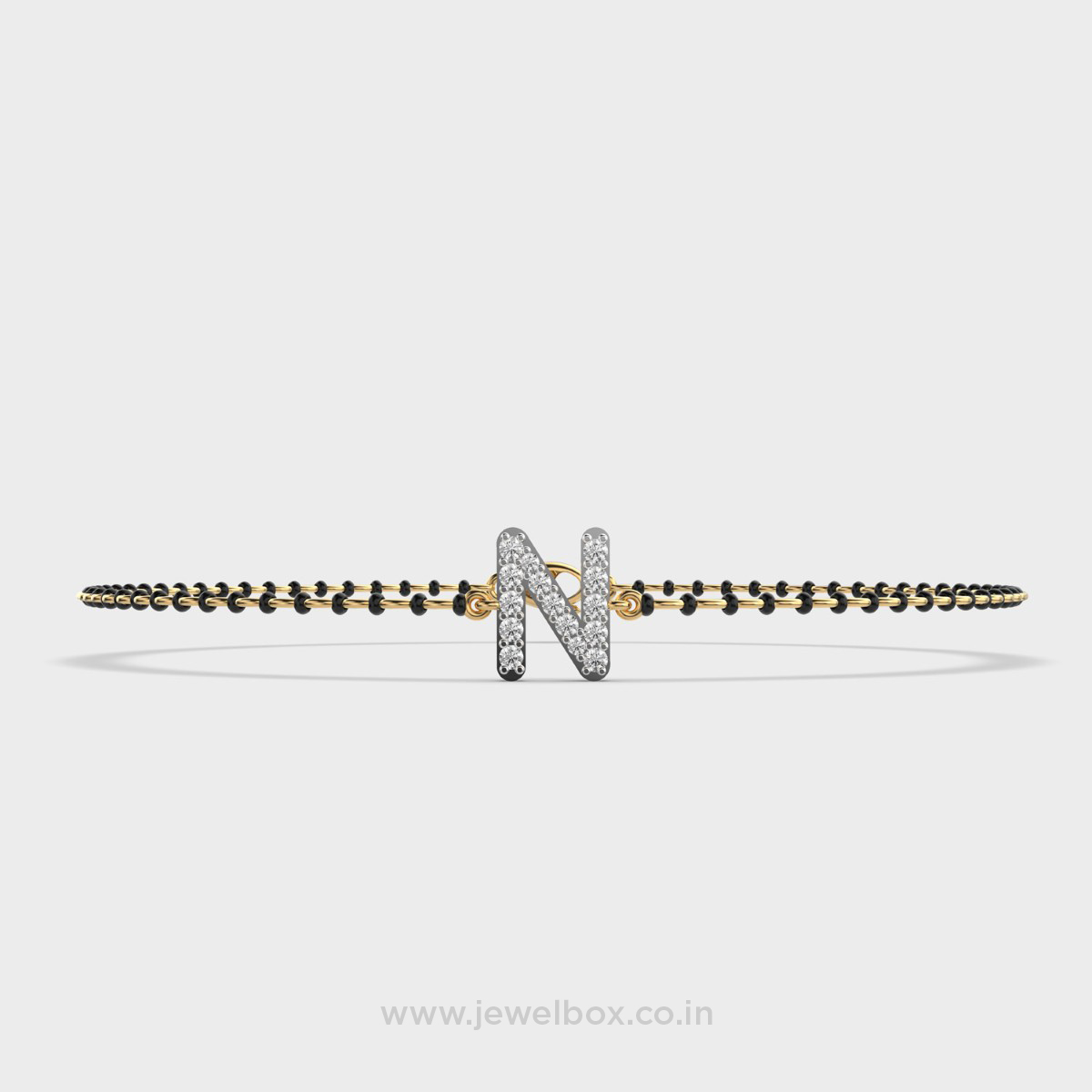 Gleaming N Mangalsutra Diamond Bracelet