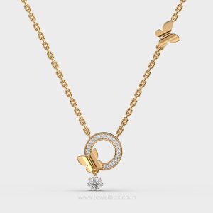 Butterfly Halo Necklace with Chain