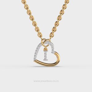 Key and Heart Diamond Necklace