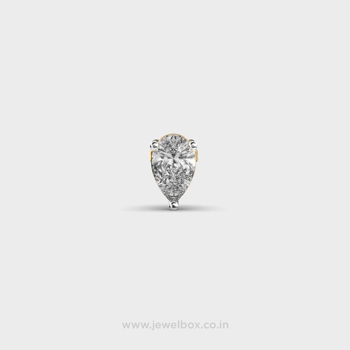 Regal Pear Shaped Diamond Stud For Men