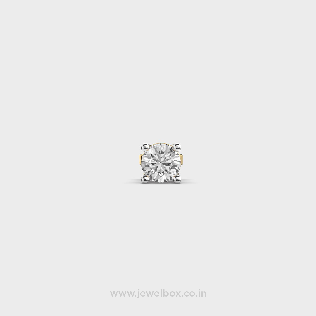 True Shine Round Diamond Stud For Men