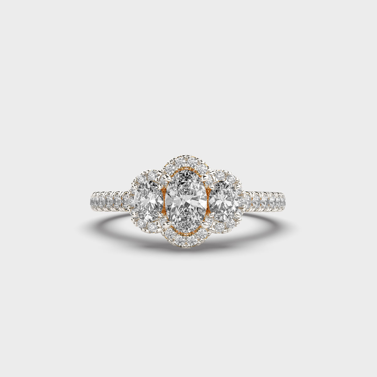 Gleaming Empress Glory Round Diamond Ring