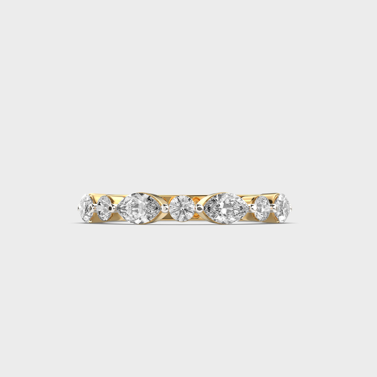 Sleek Arc Linea Marquise Diamond Ring