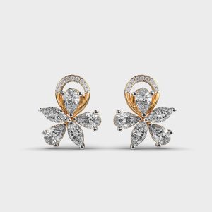 Arranged Petals Diamond Studs