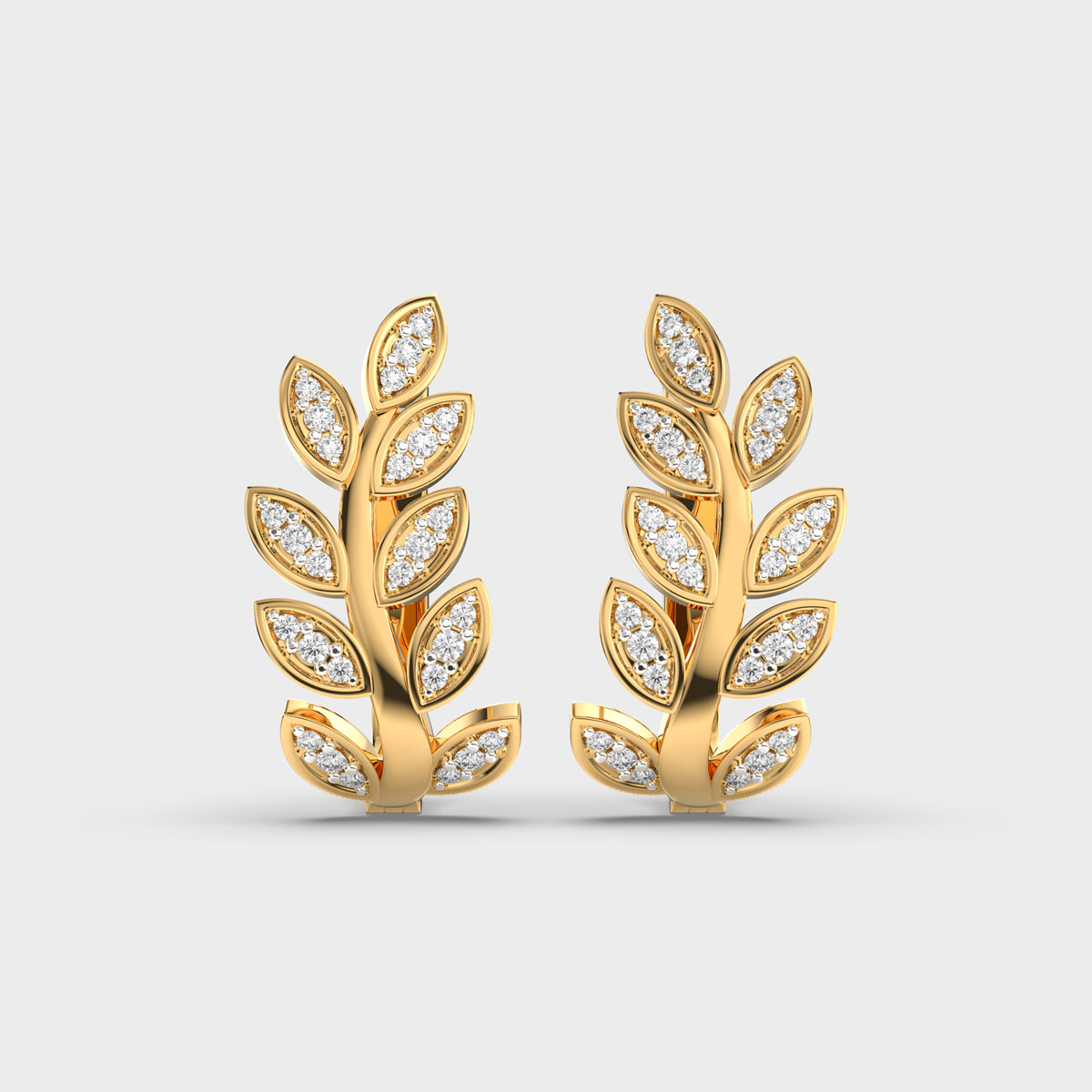 Moselle Frondlace Diamond Earrings