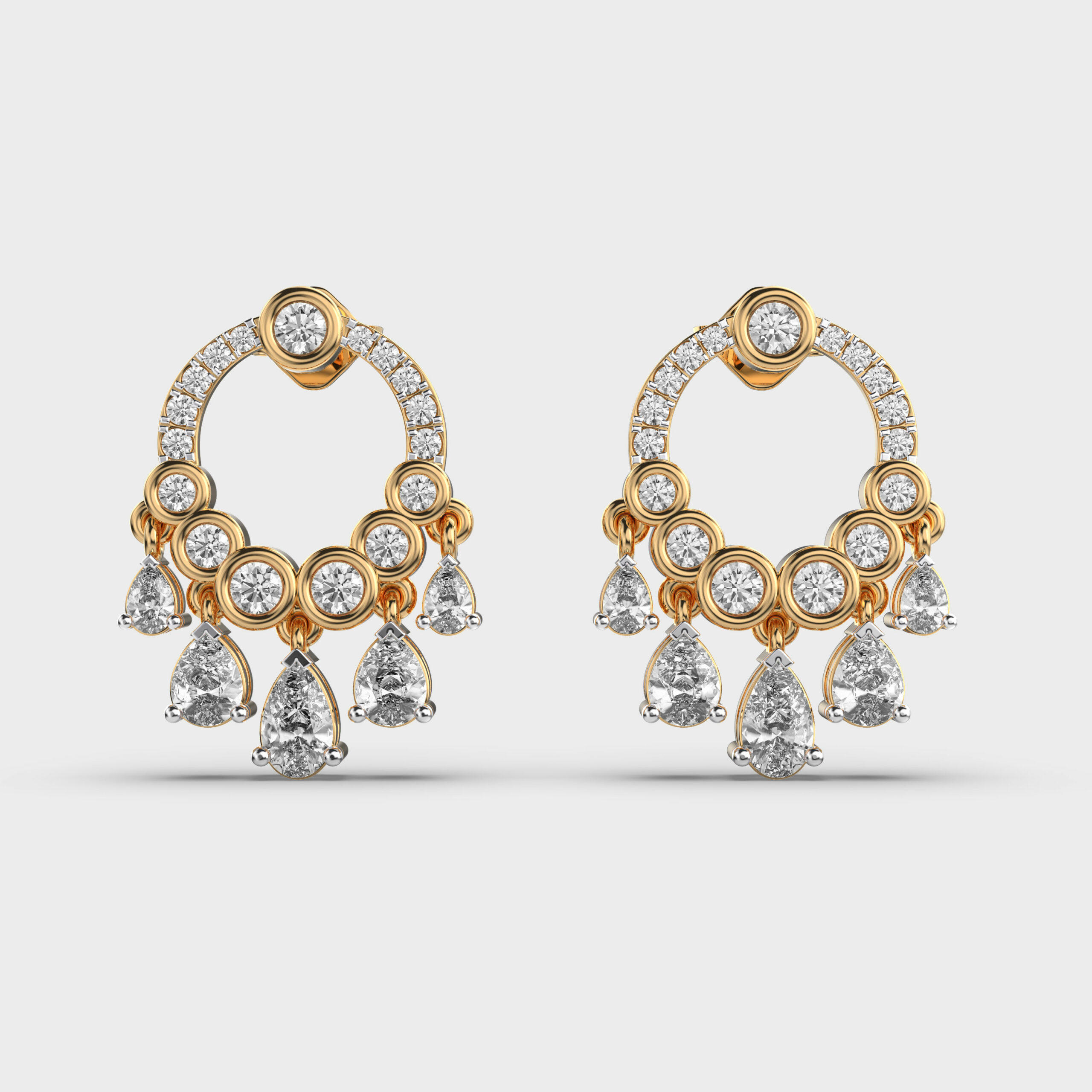 Maharani Gayatri Chime Diamond Earrings