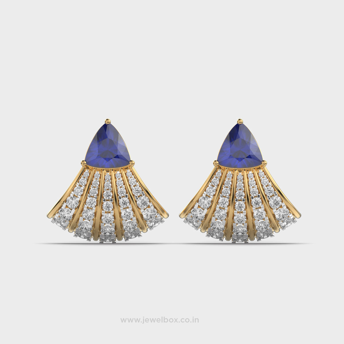 Blue Fanfare Dazzling Diamond Studs