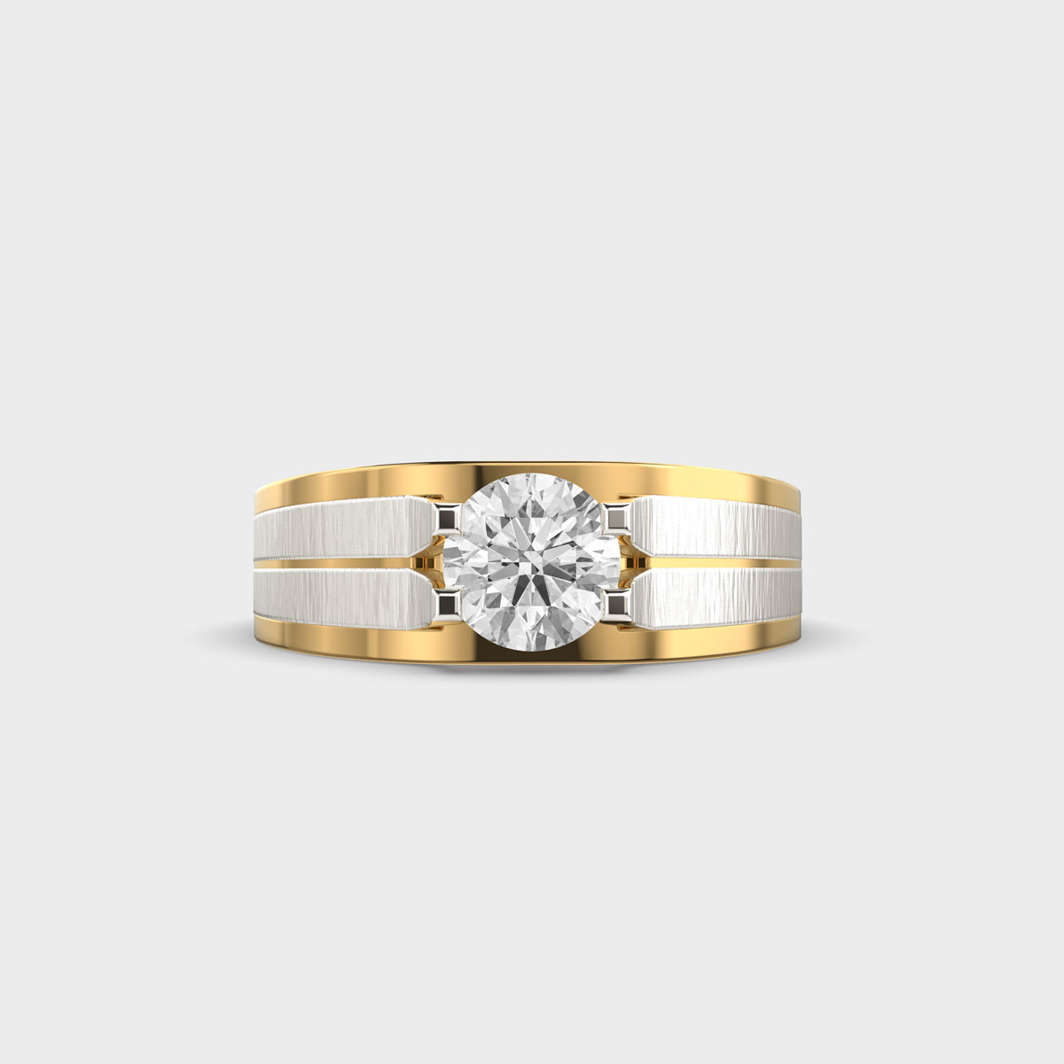 Augustus Diamond Crest Band Ring For Men