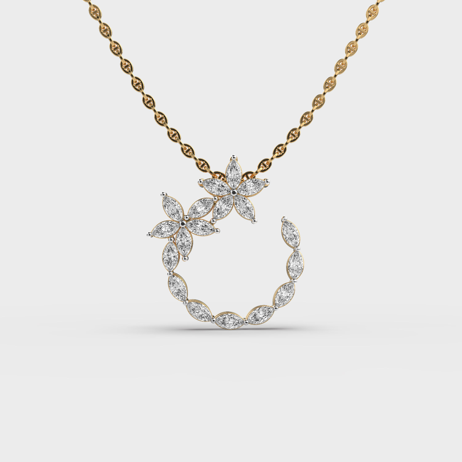 Violetta Florina Diamond Pendant (Without Chain)