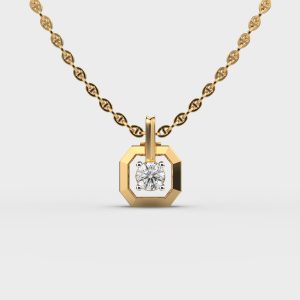 Centred Round Solitaire Pendant