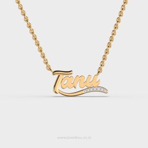 Tanu Name Diamond Pendant with Chain