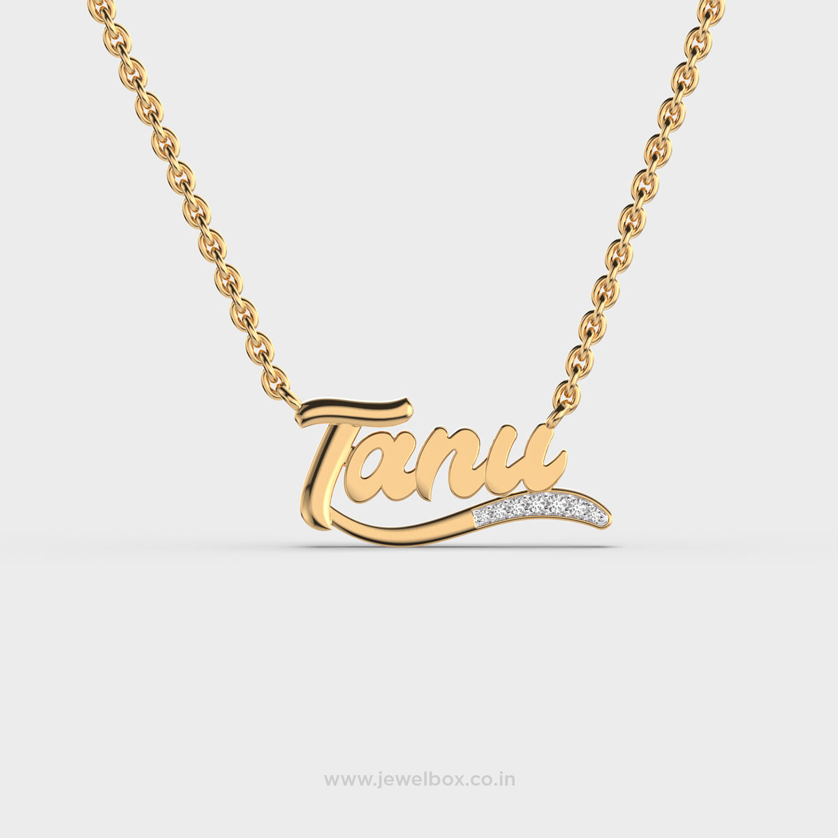 Tanu Name Diamond Pendant (With Chain)