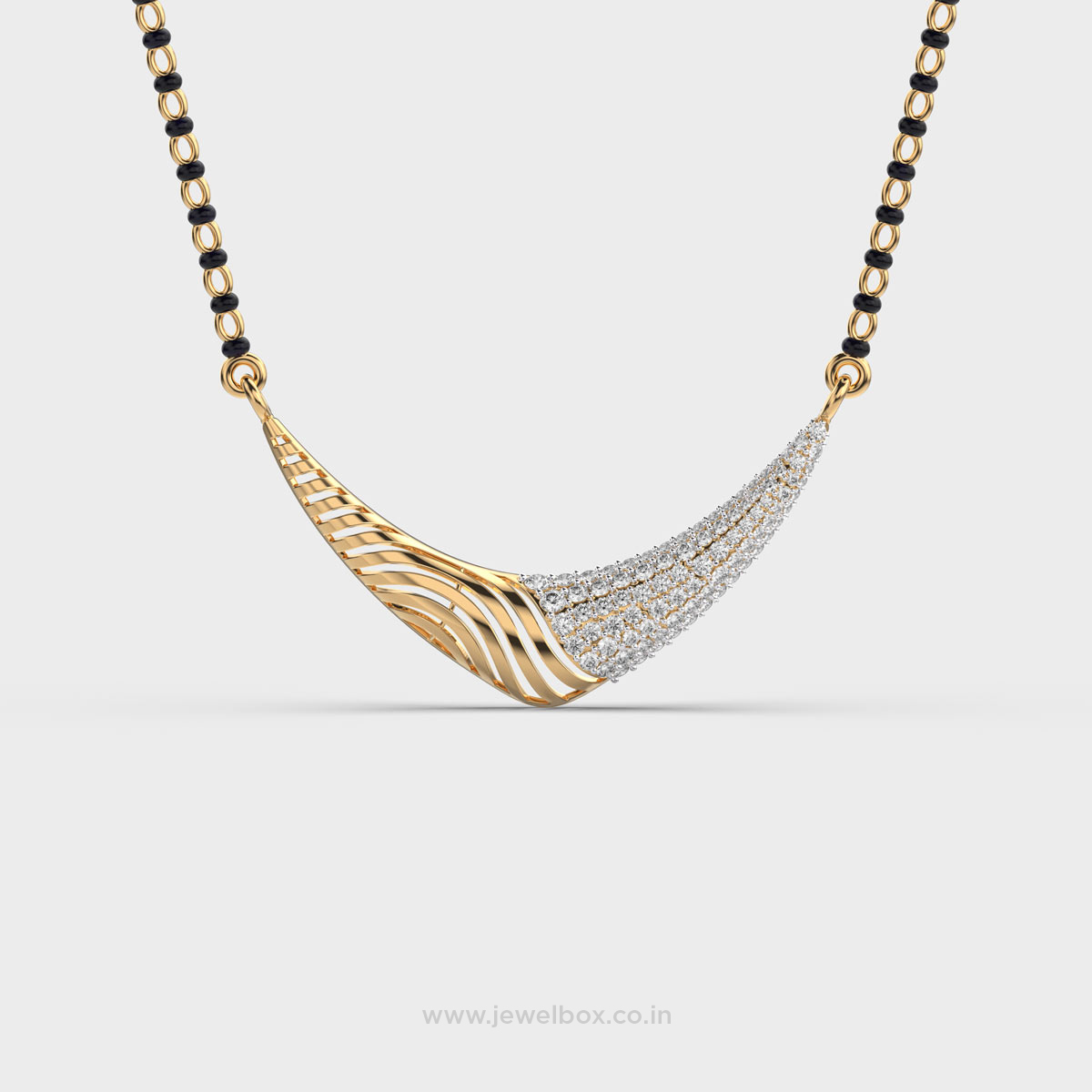 Half Luna Love Diamond Mangalsutra (With Chain)