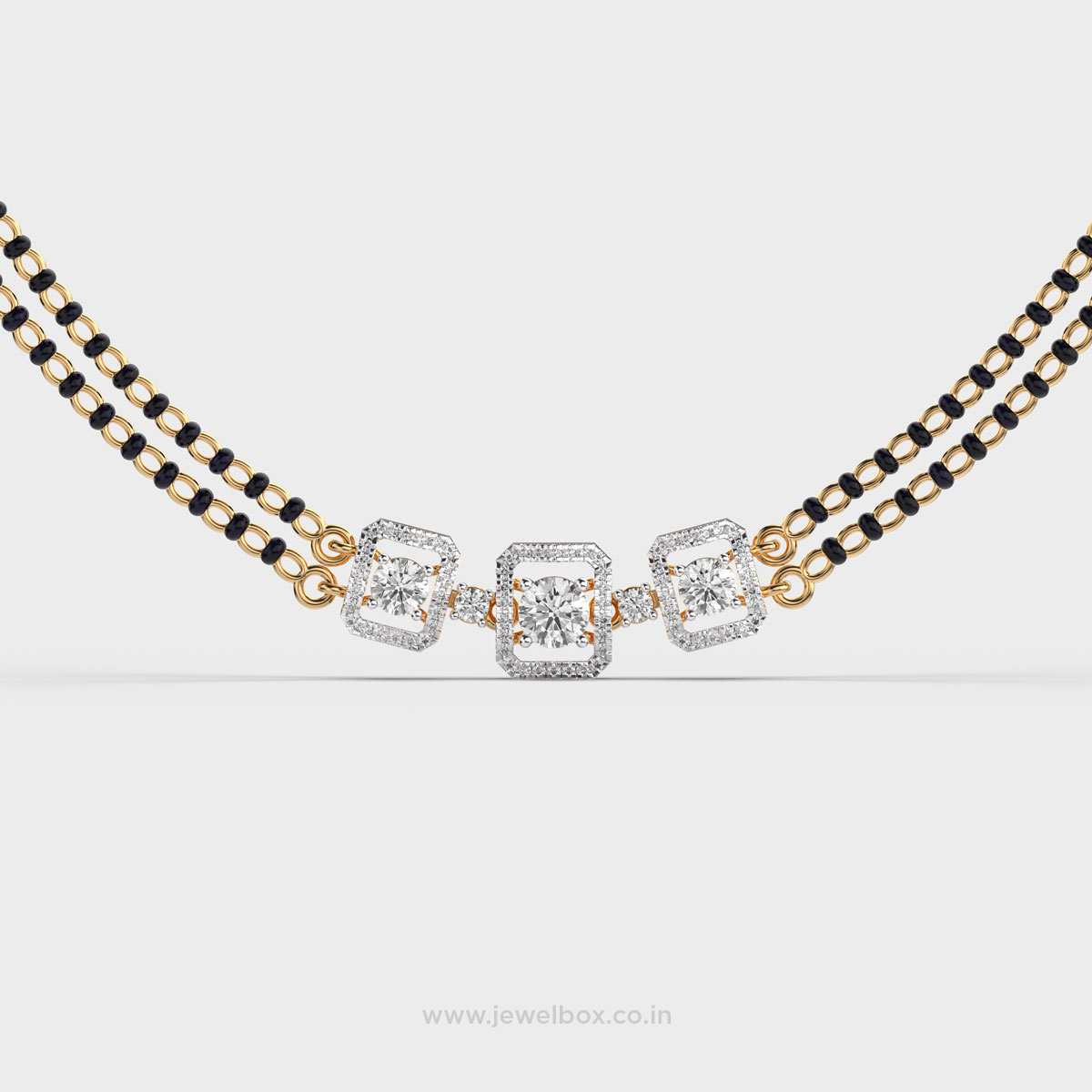 Octa Glow Diamond Mangalsutra Pendant (With Chain)