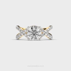 Cross Infinity Solitaire Diamond Ring