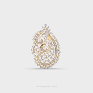 Paisley Motif Diamond Pendant