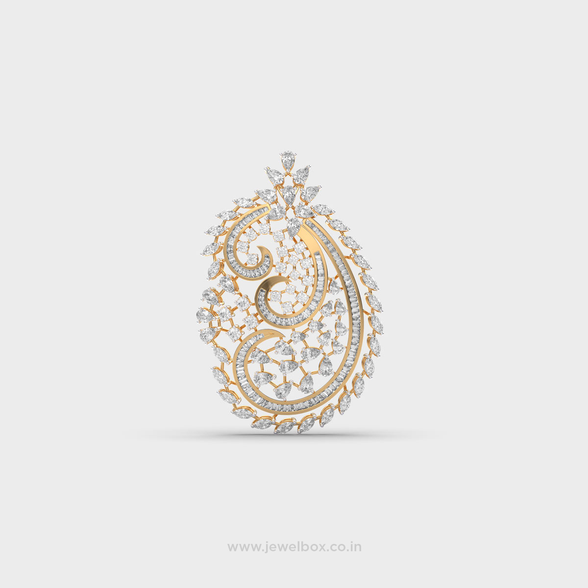 Velanique Mahira Crest Diamond Pendant (Without Chain)