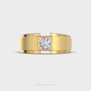 Bold Square Diamond Band Ring