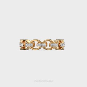 Joint Chain Diamond Encrusted Ring