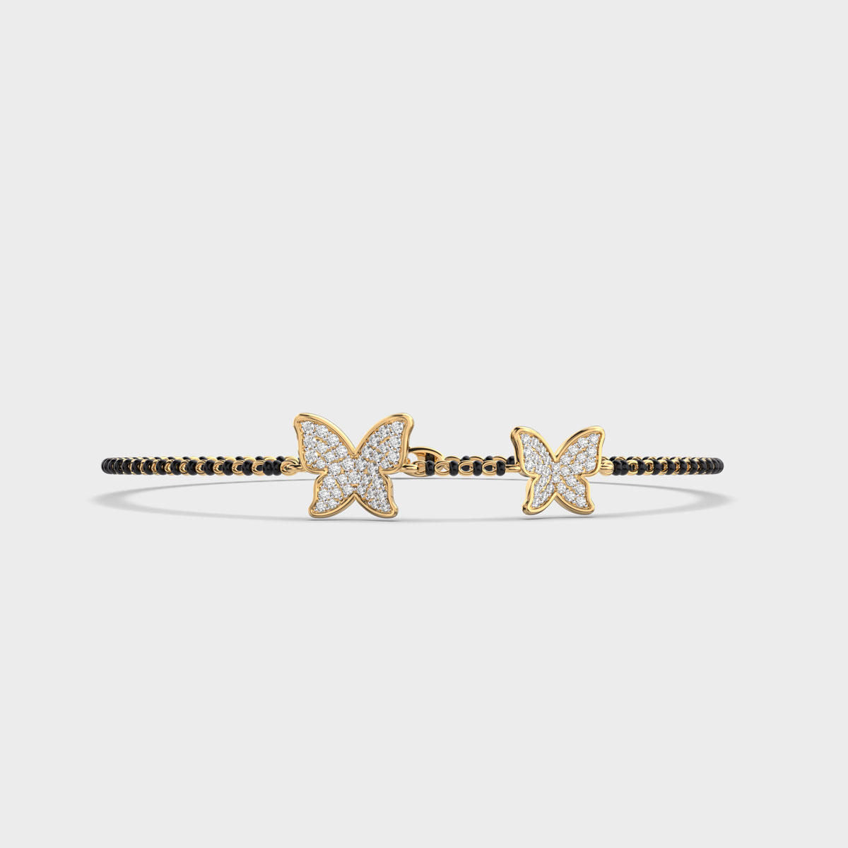 Twin Butterfly Mangalsutra Diamond Bracelet